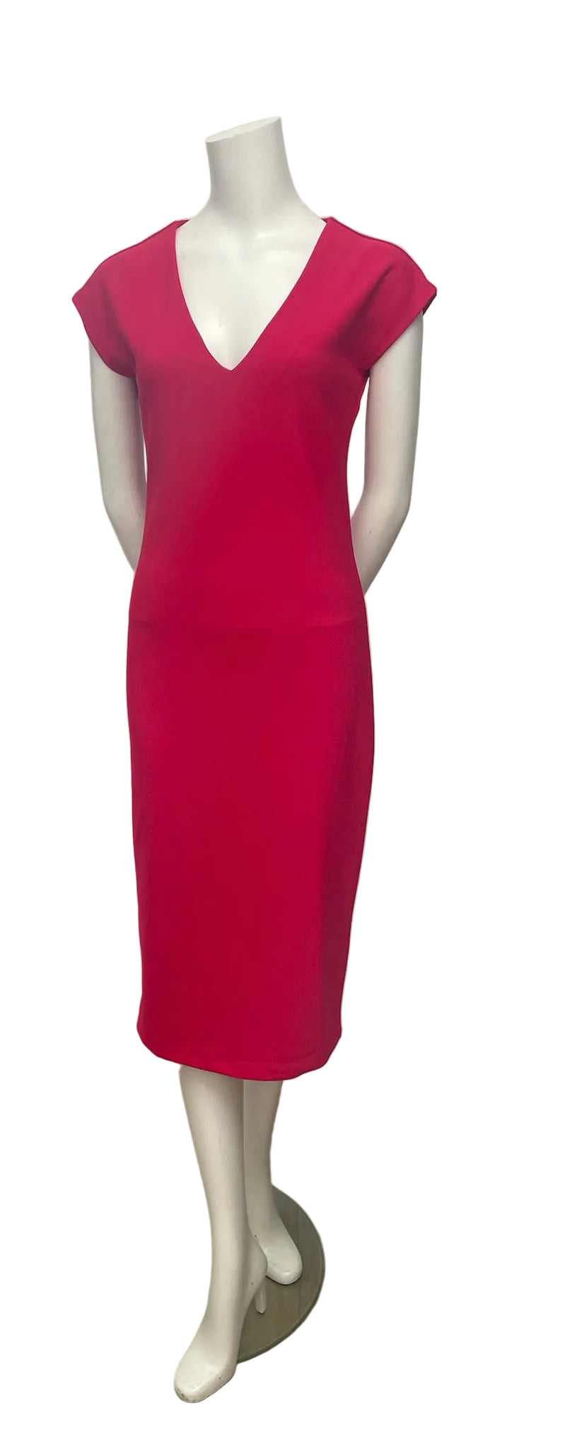Reserved Red Cap Sleeve Sheath Dress Size M