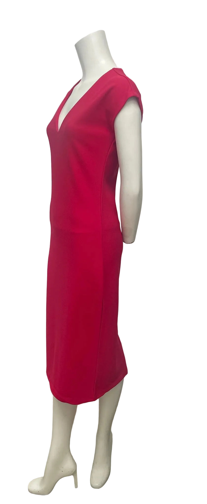 Reserved Red Cap Sleeve Sheath Dress Size M