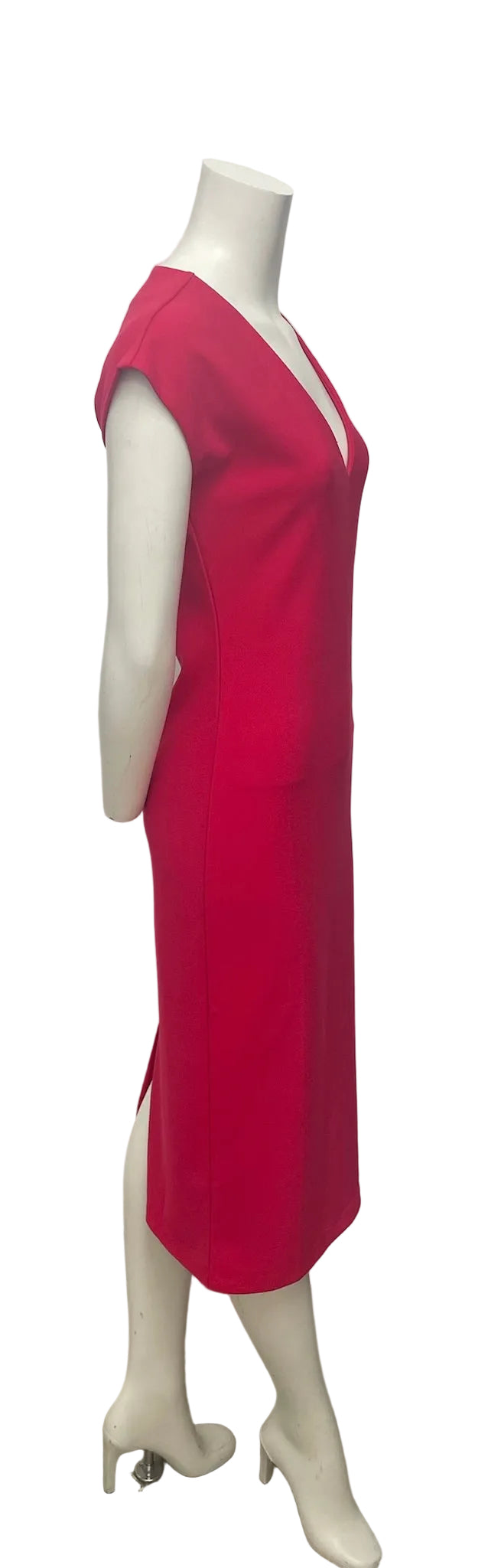 Reserved Red Cap Sleeve Sheath Dress Size M