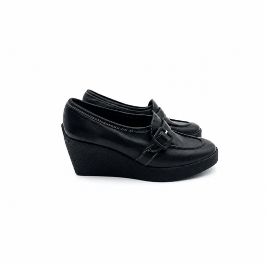 Robert Clergie Black Leather Loafers Size 8