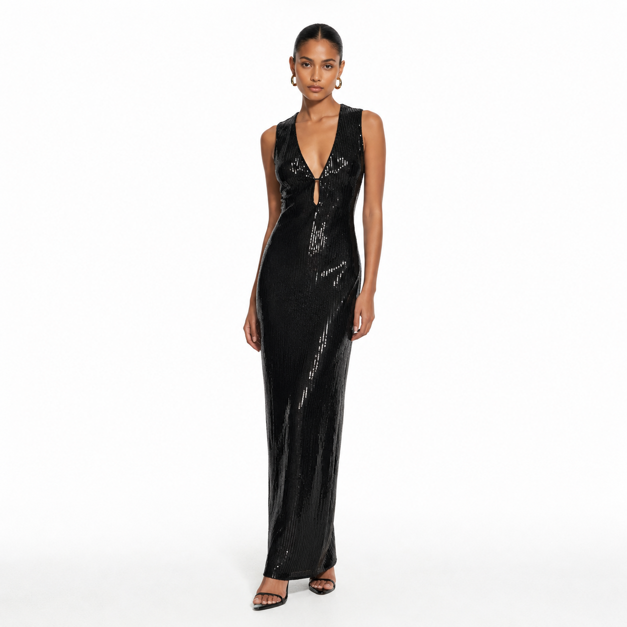 Runway The Label Black Sequin Dress Size S