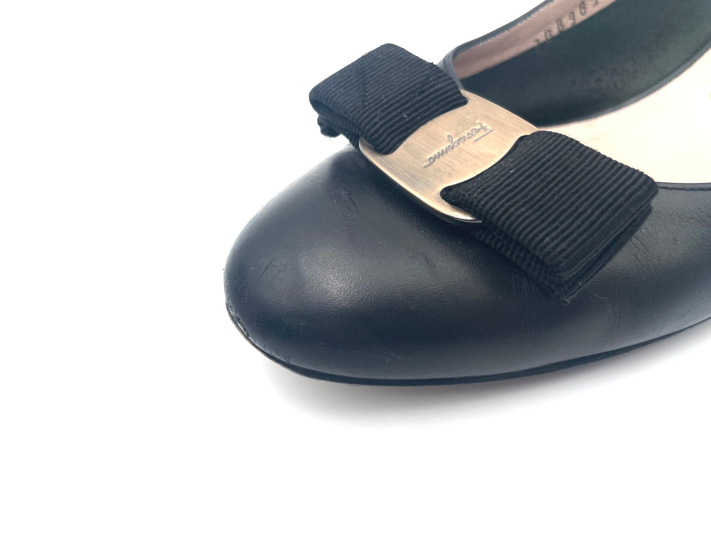 Salvatore Ferragamo Black Bow Pump Size 7.5