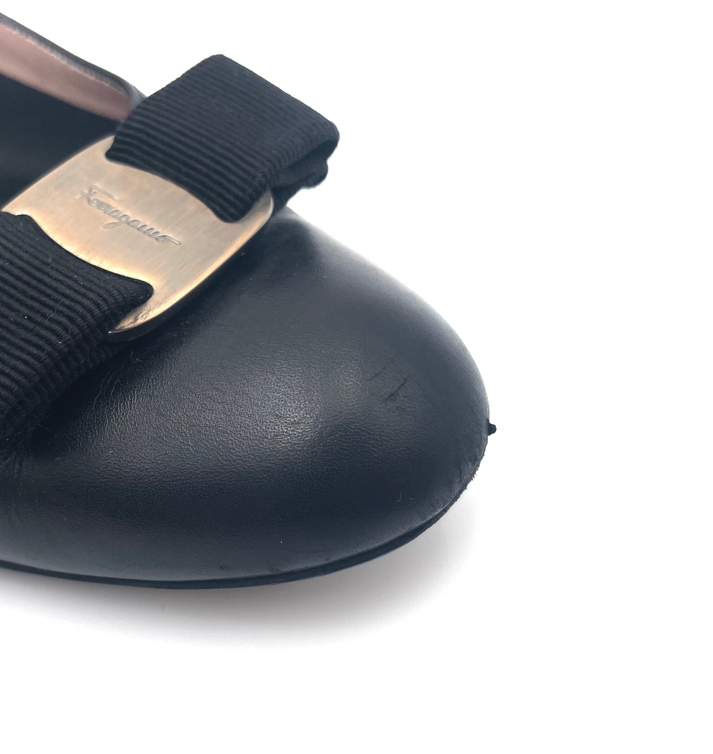 Salvatore Ferragamo Black Bow Pump Size 7.5