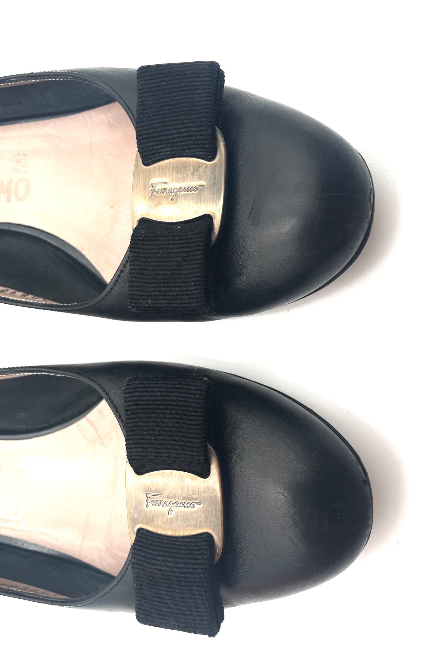Salvatore Ferragamo Black Bow Pump Size 7.5