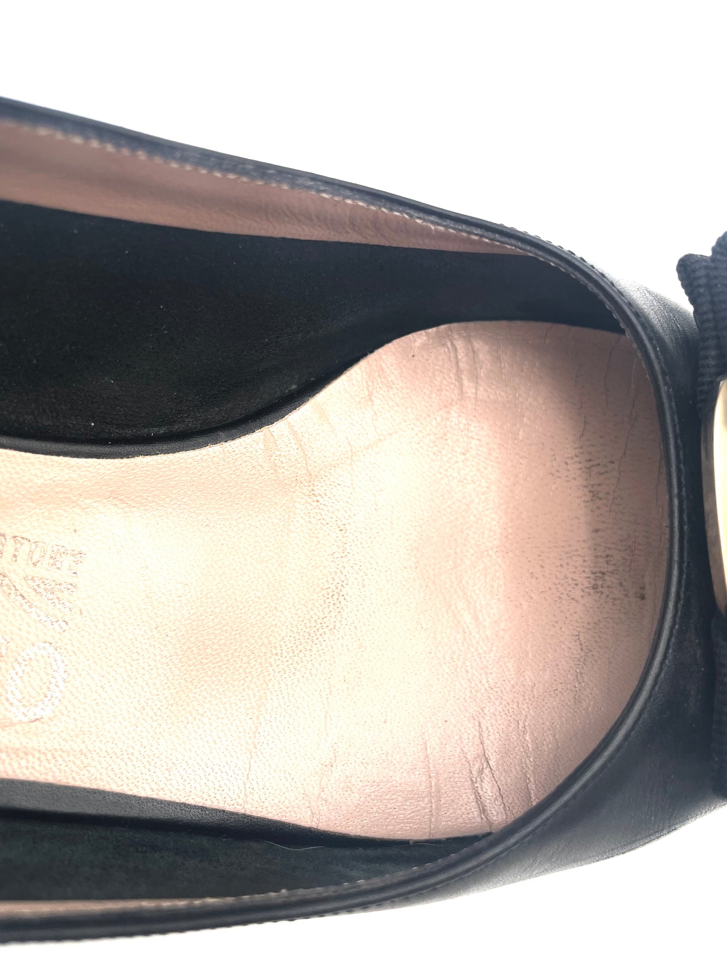 Salvatore Ferragamo Black Bow Pump Size 7.5