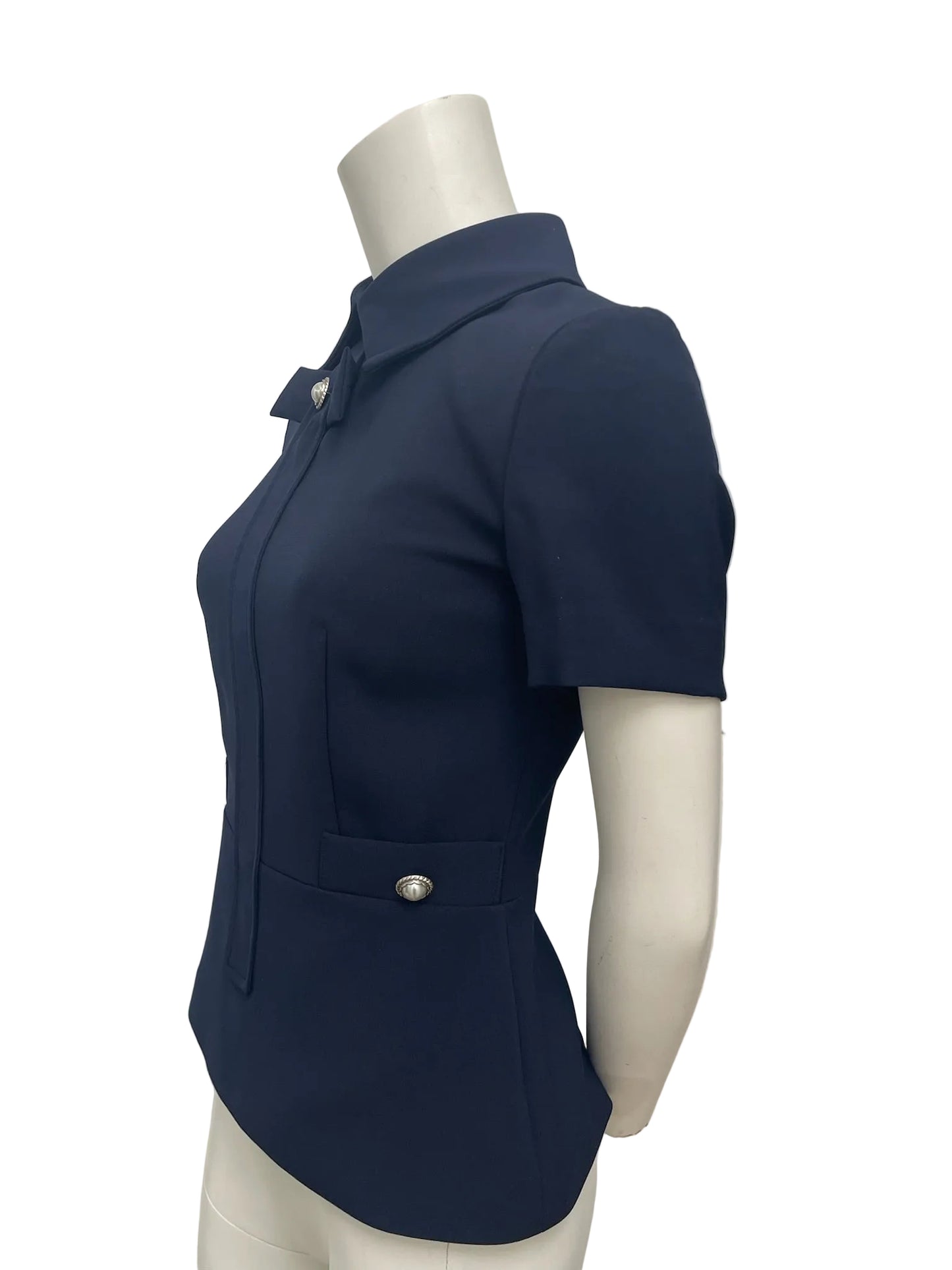 Sandra Angelozzi Navy Blouse Size 30