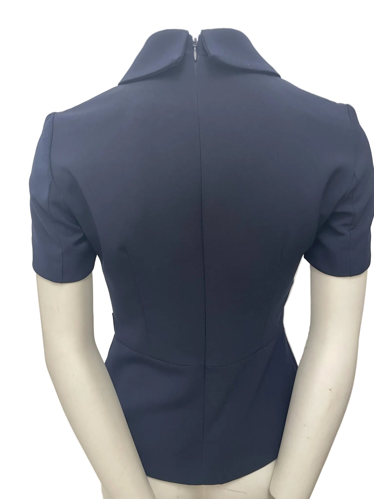 Sandra Angelozzi Navy Blouse Size 30