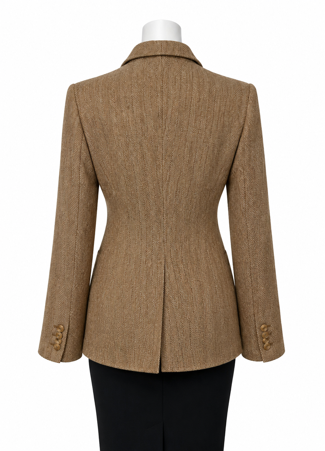 Smythe Brown Herringbone Blazer Size 4