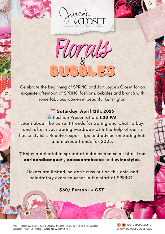 SPRING EVENT: FLORALS & BUBBLES SATURDAY APRIL 12TH
