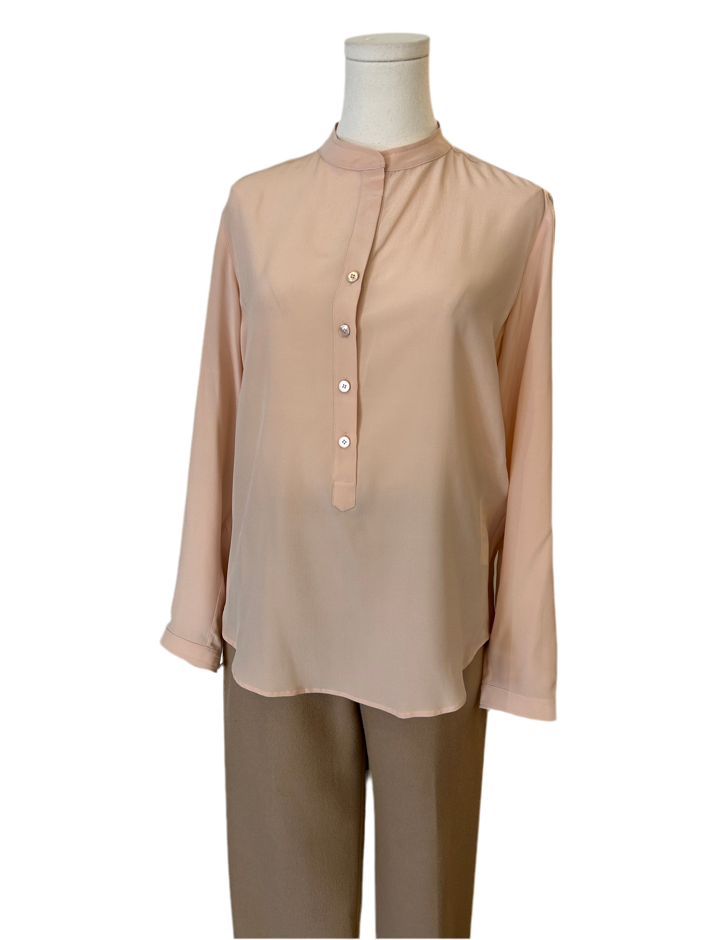 Stella Mccartney Blush Pink Silk Blouse Size 38