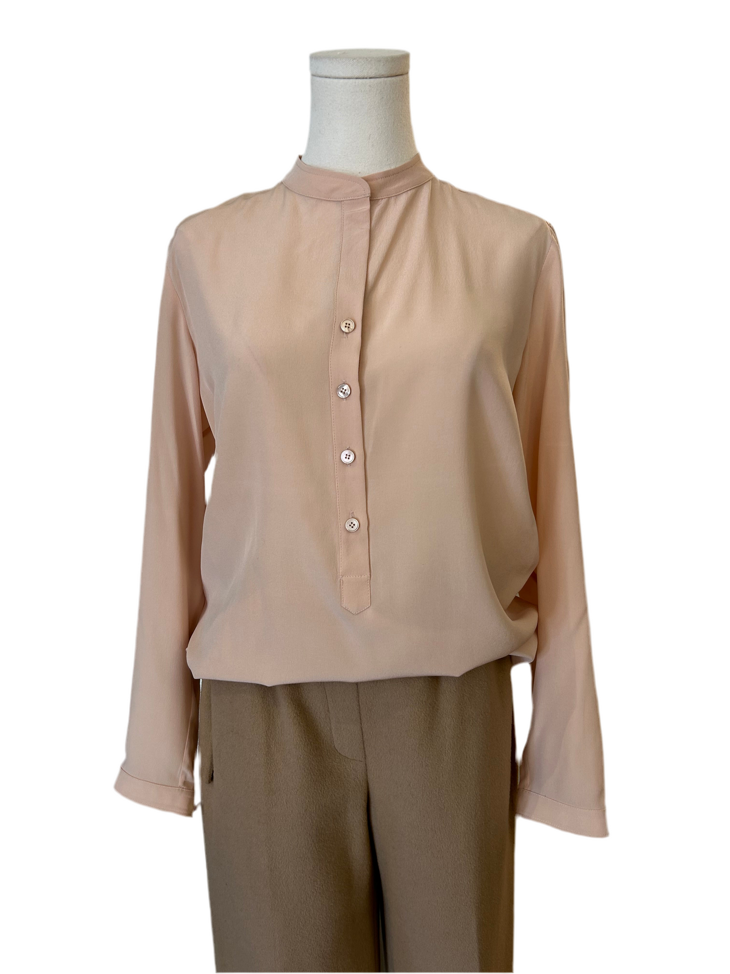 Stella Mccartney Blush Pink Silk Blouse Size 38