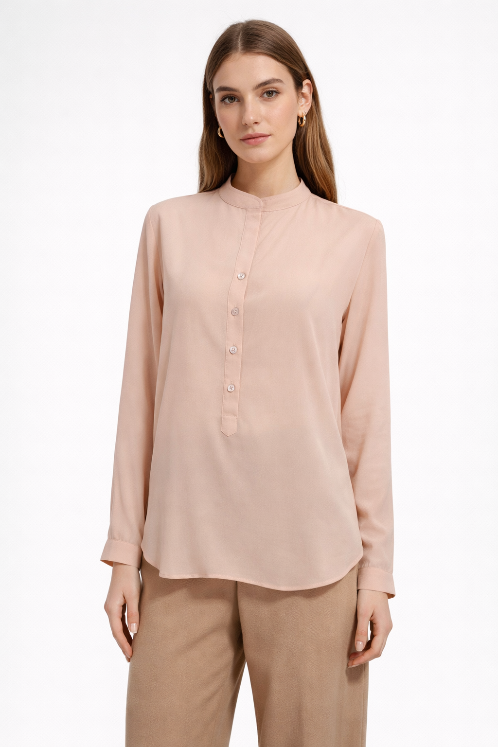 Stella Mccartney Blush Pink Silk Blouse Size 38