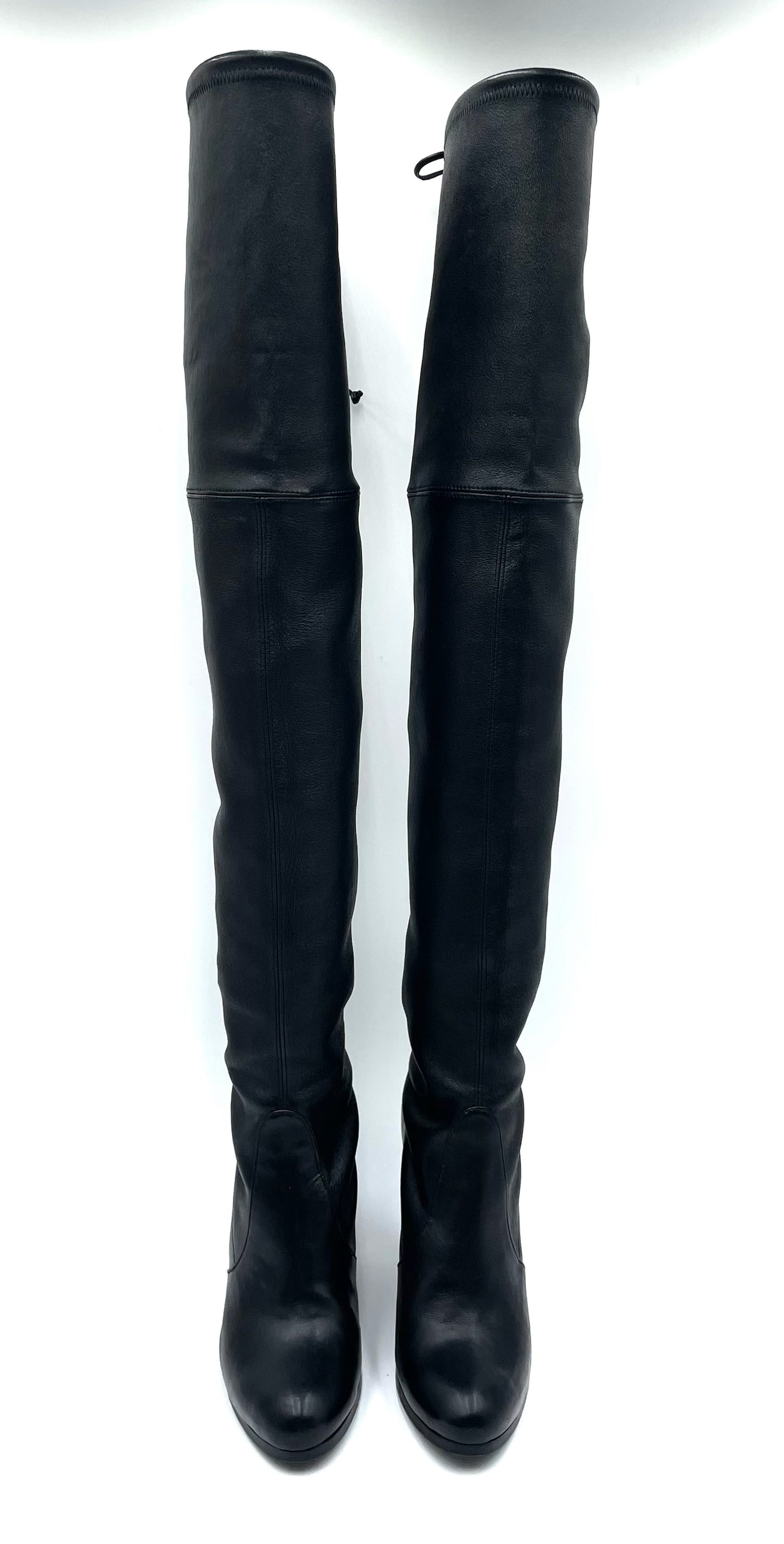 Stuart Weitzmann Black Leather Highland Knee High Boots Size 7.5
