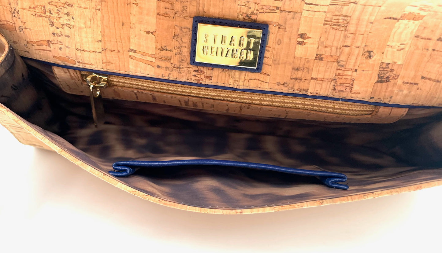 Stuart Weitzmann Brown Cork Shoulder Bag