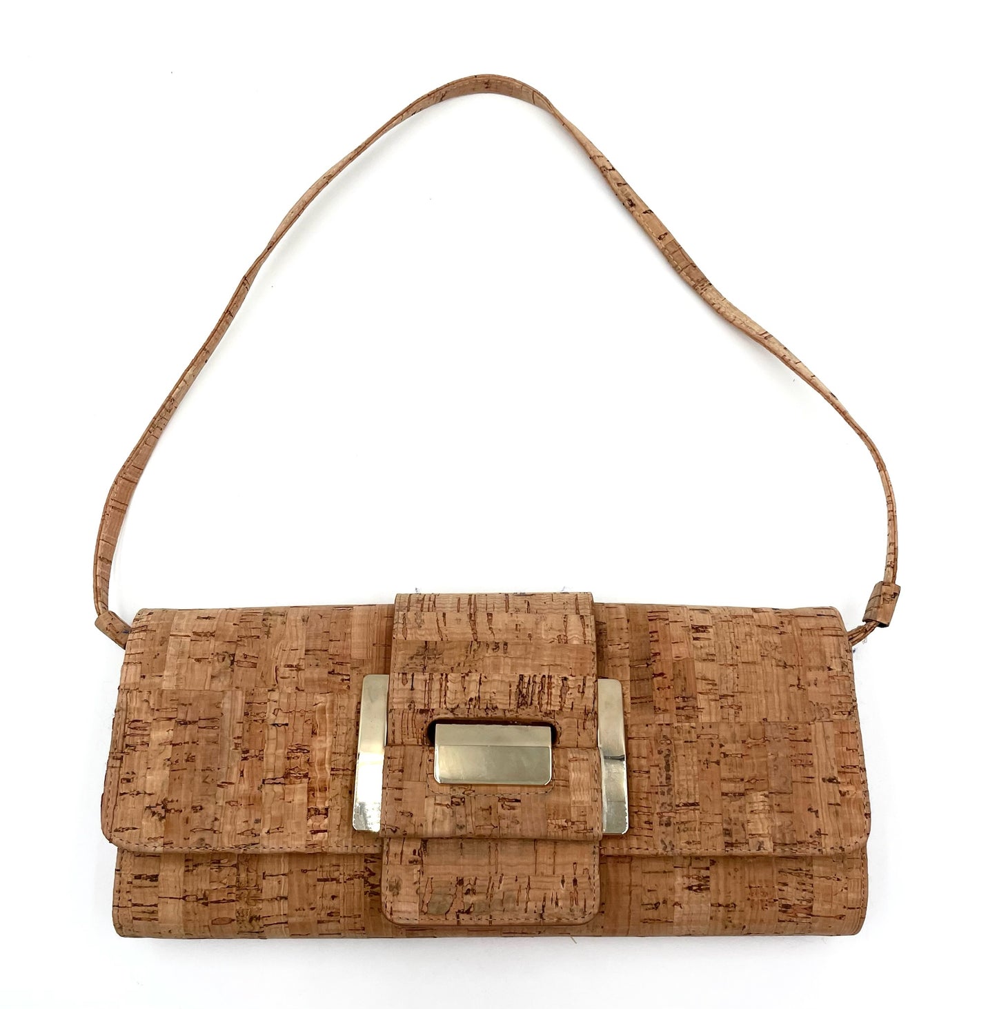 Stuart Weitzmann Brown Cork Shoulder Bag