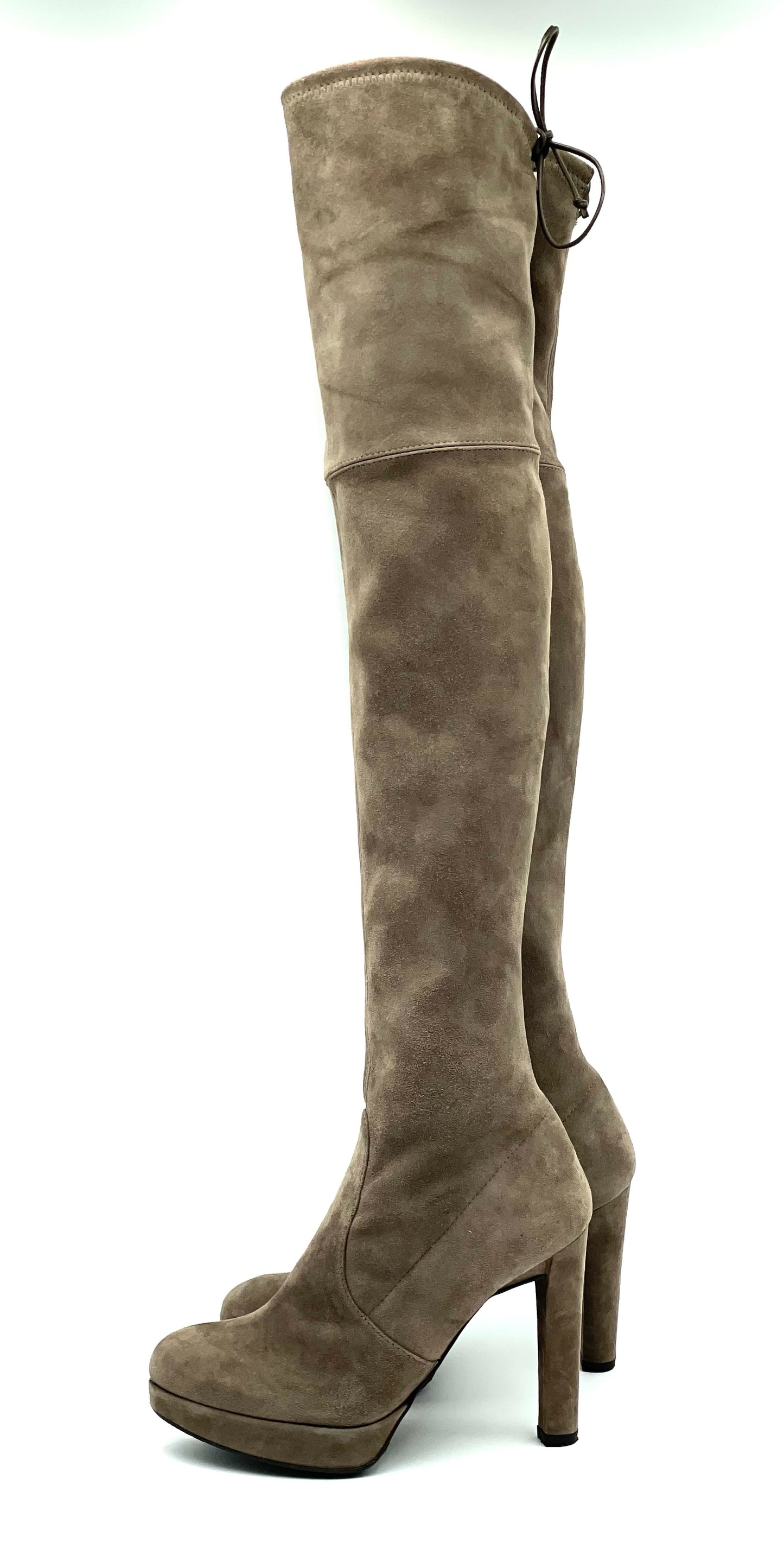 Stuart Weitzmann Grey Suede Highland Boots Size 7.5