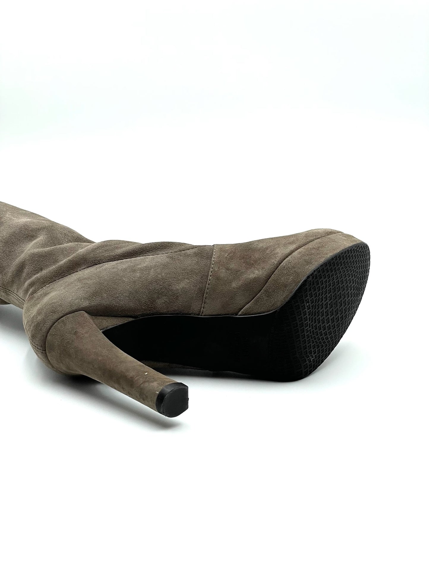 Stuart Weitzmann Grey Suede Highland Boots Size 7.5