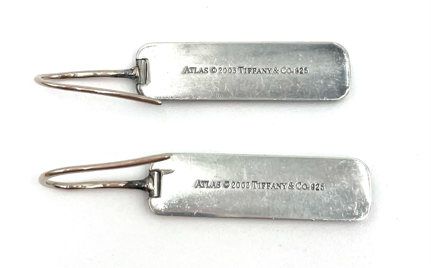 Tiffany & Co Atlas Roman Numeral Sterling Silver Dangle Earrings