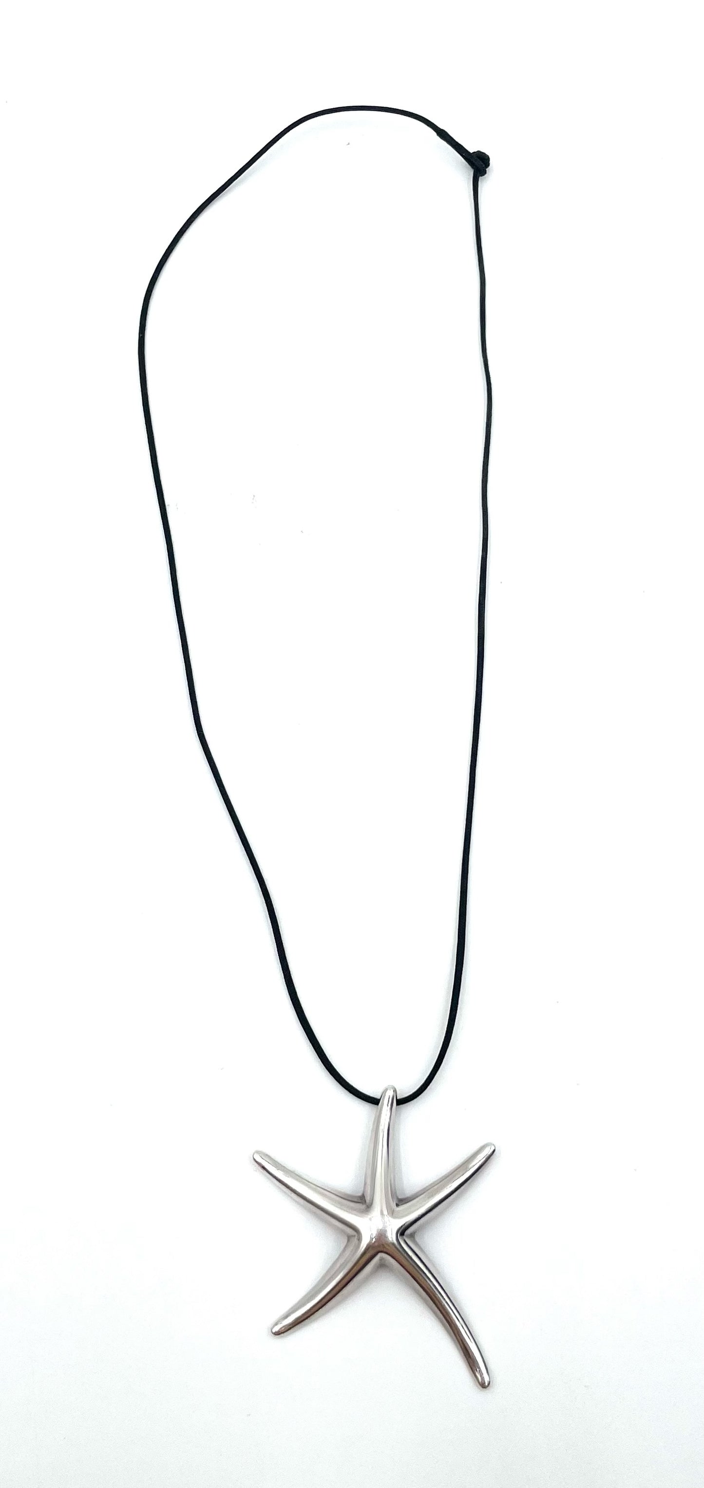 Tiffany & Co. Elsa Peretti Sterling Silver Large Starfish Pendant Necklace