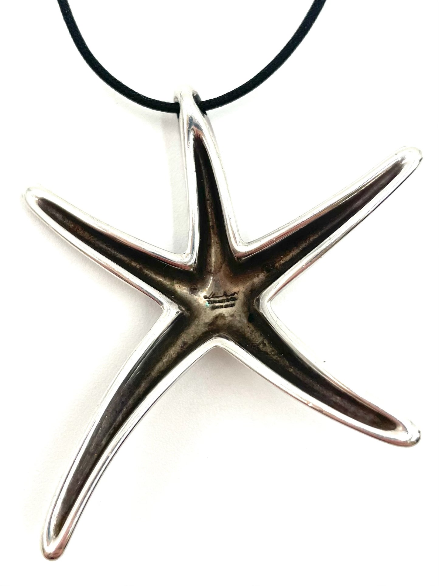 Tiffany & Co. Elsa Peretti Sterling Silver Large Starfish Pendant Necklace