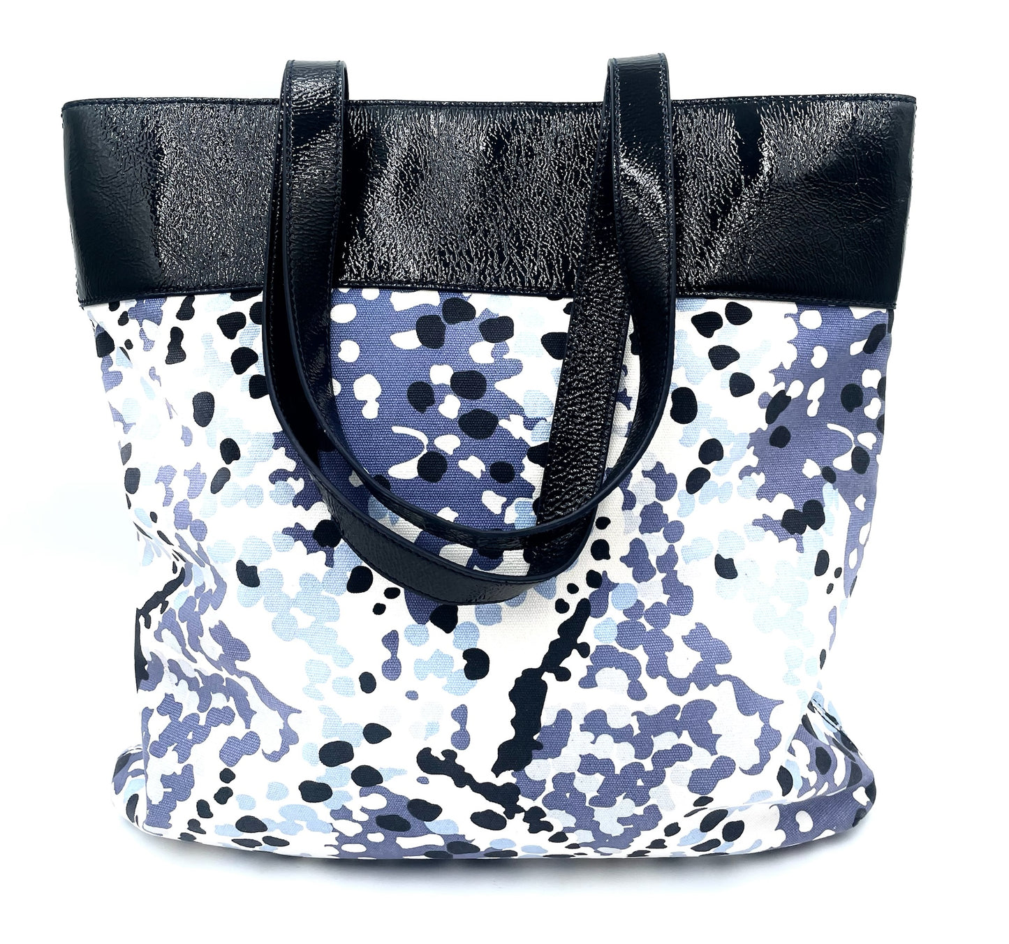 Tory Burch Blue Print Canvas Tote