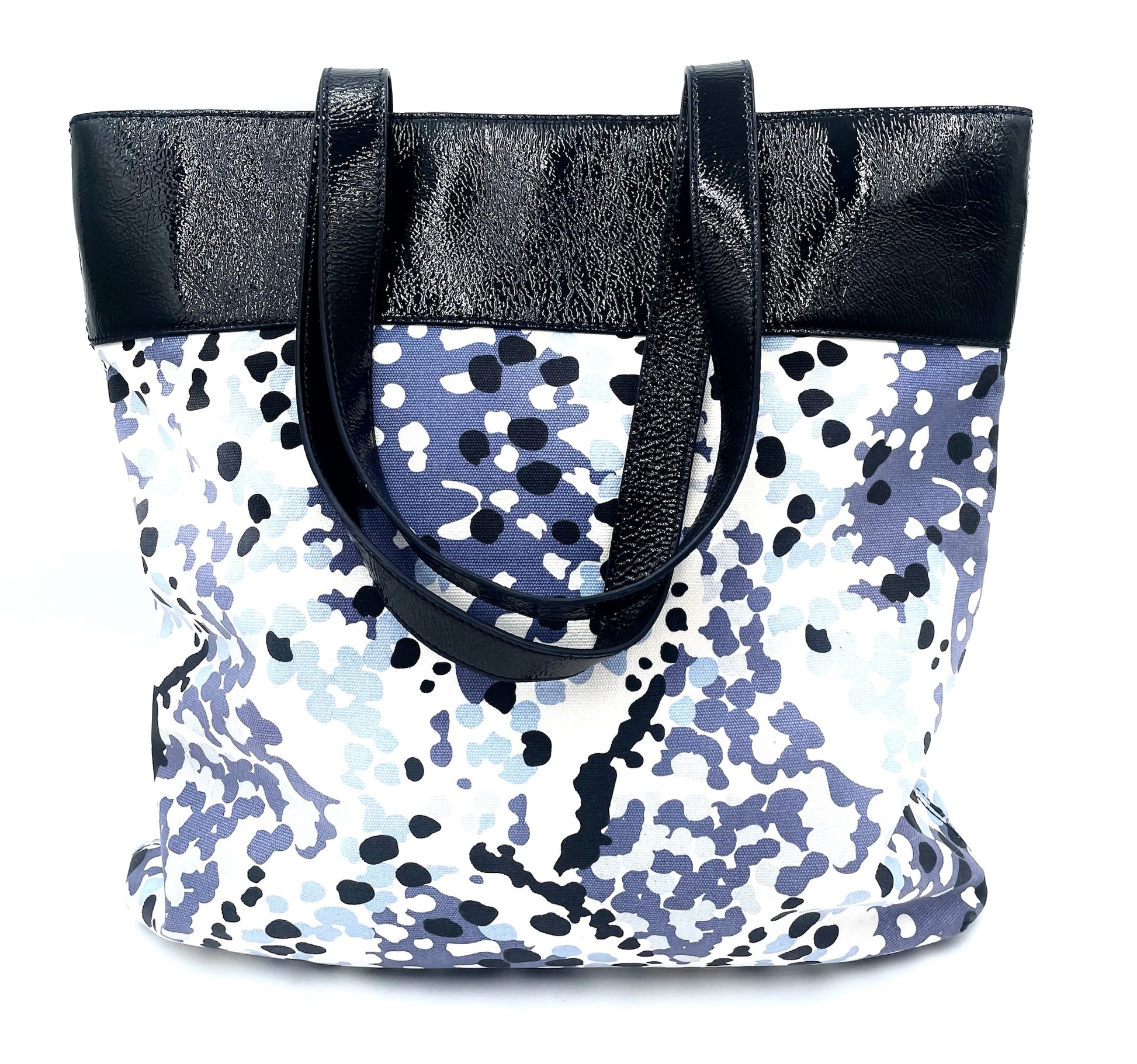 Tory Burch Blue Print Canvas Tote