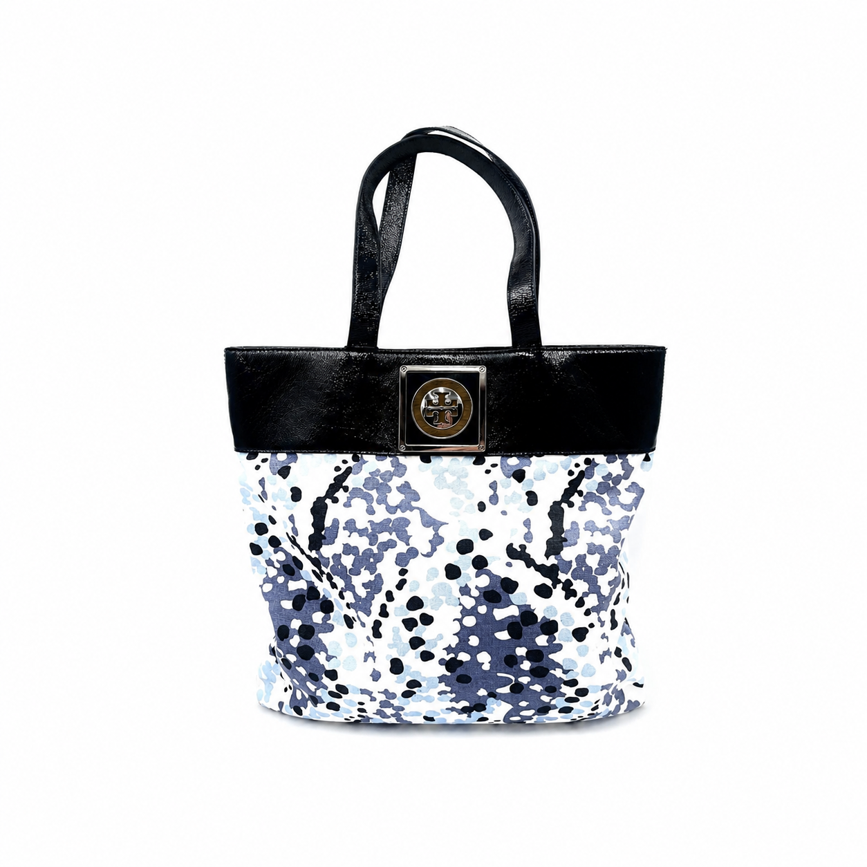 Tory Burch Blue Print Canvas Tote