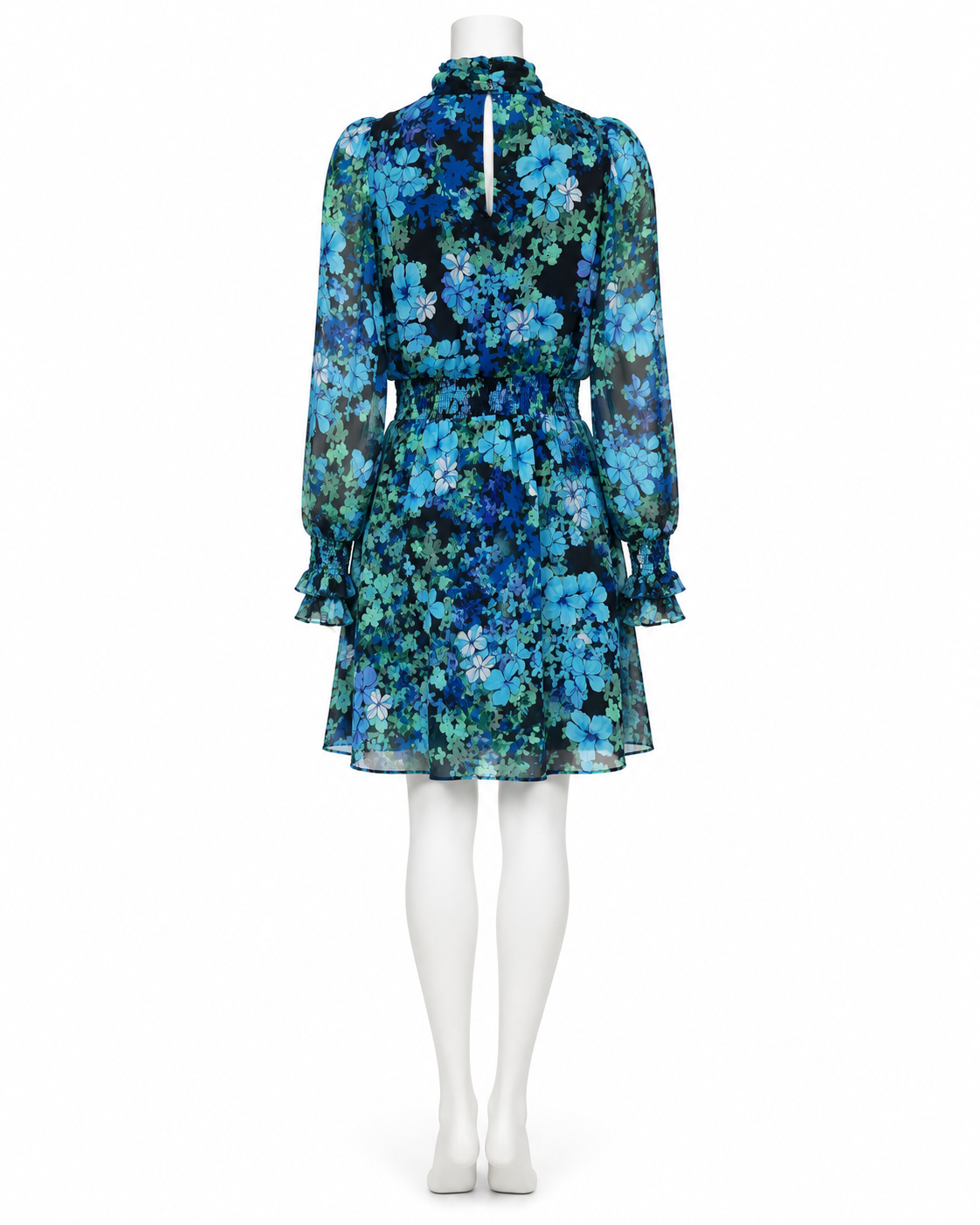 Ungaro Blue Floral Multicolor Dress Size L