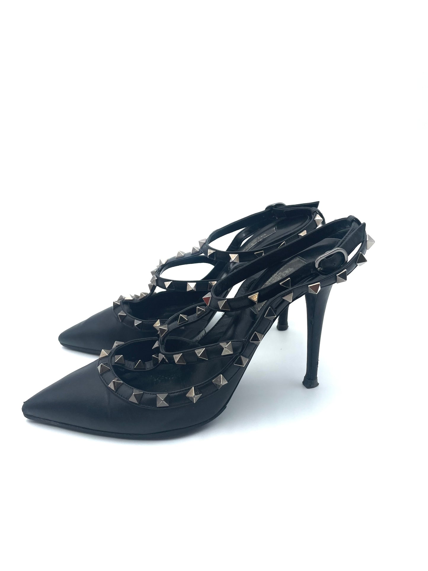 Valentino Black Rockstud Heels Size 39