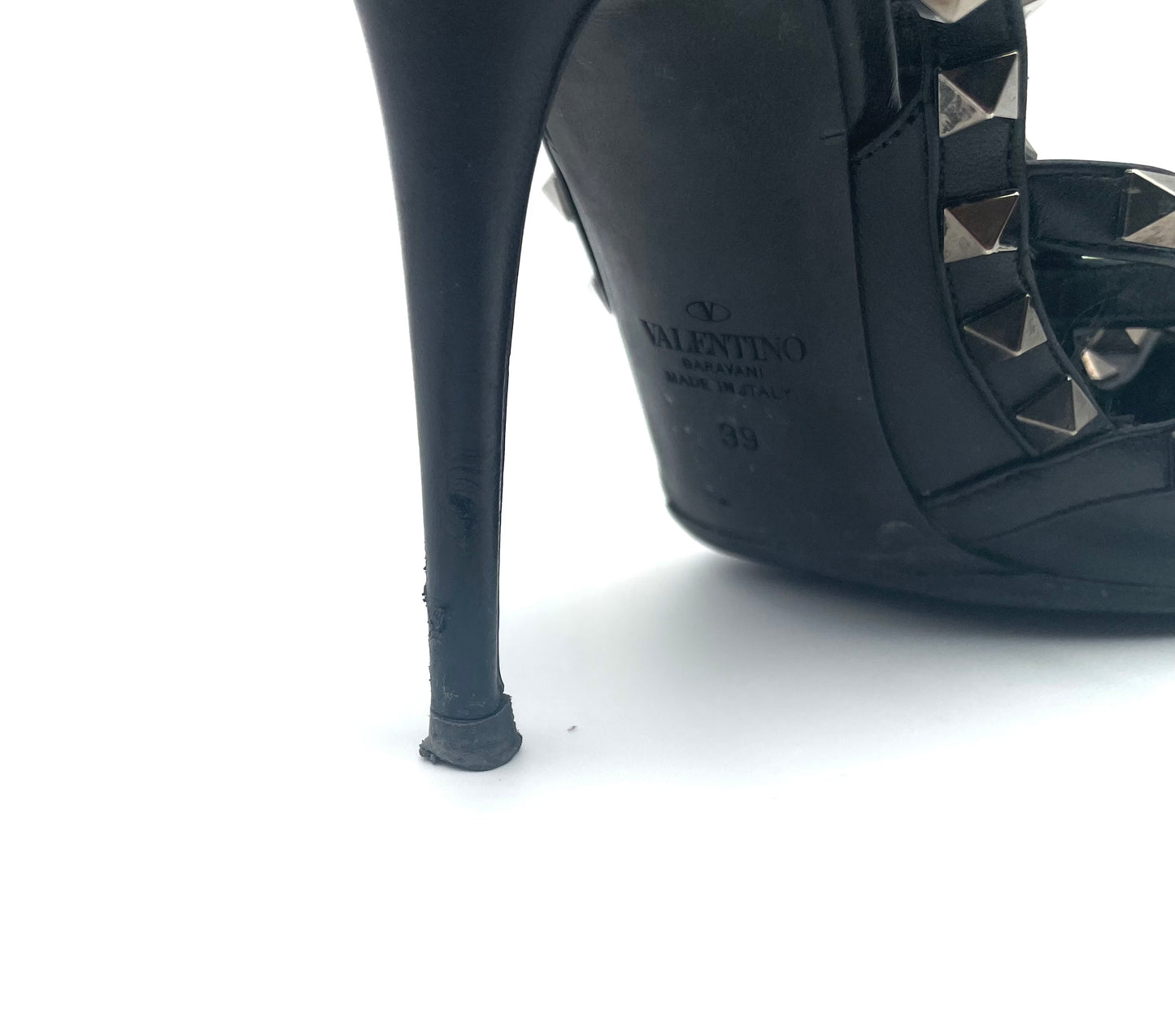 Valentino Black Rockstud Heels Size 39