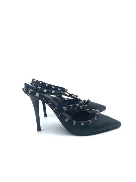 Valentino Black Rockstud Heels Size 39