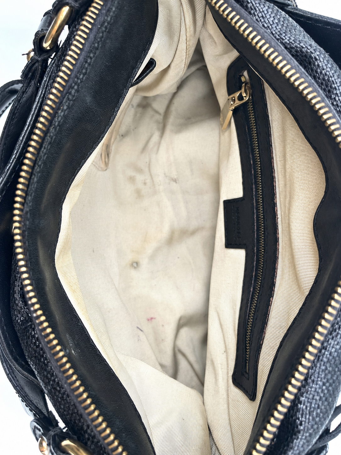 Versace Black Patent Leather Shoulder Bag
