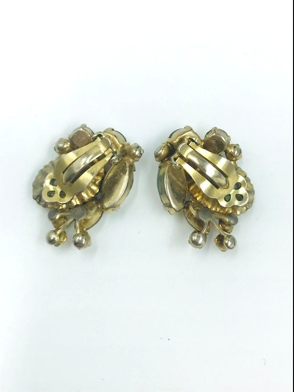 Vintage 1960s Aurora Borealis Cluster Clip Earring