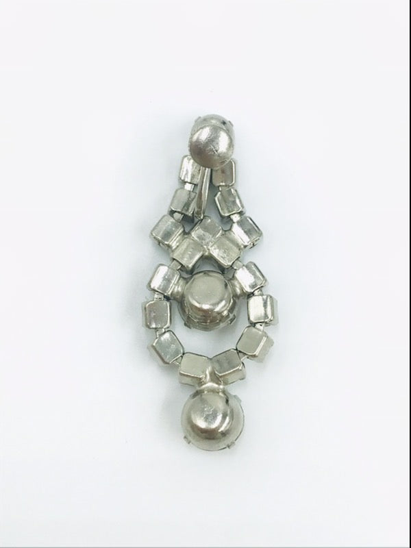 Vintage 1960s Rhinetone Chandalier Screwback Earring