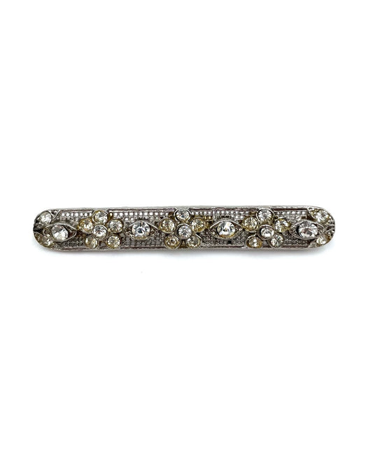 Vintage Art Deco Rhinestone Bar Brooch