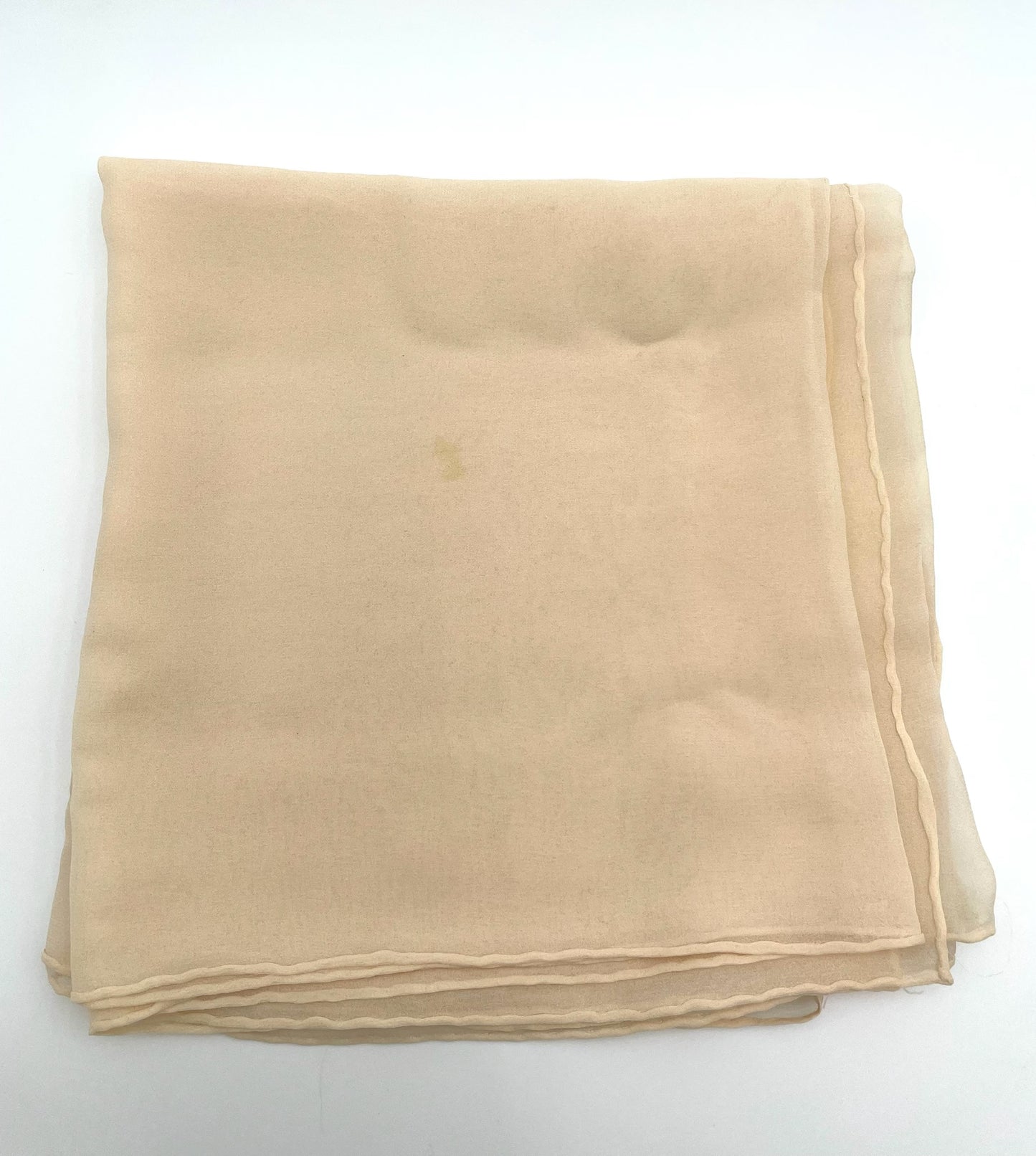 Vintage Biege 100% Silk Scarf
