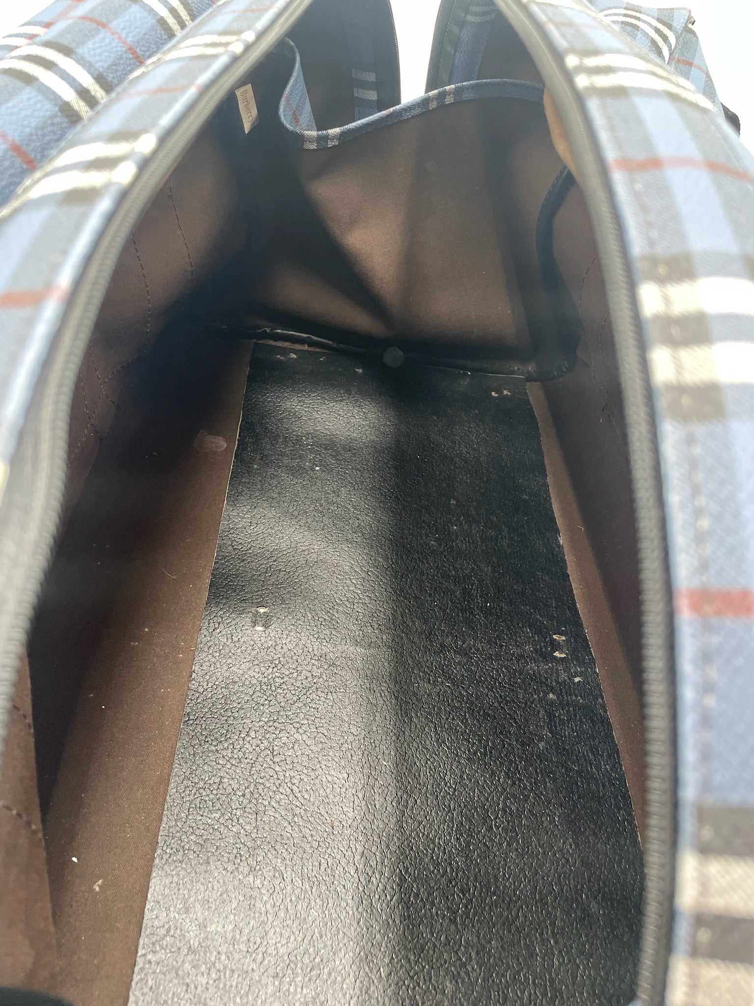 Vintage Burberry Blue Nova Check Duffle Bag