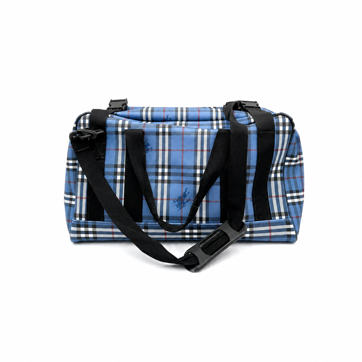 Vintage Burberry Blue Nova Check Duffle Bag