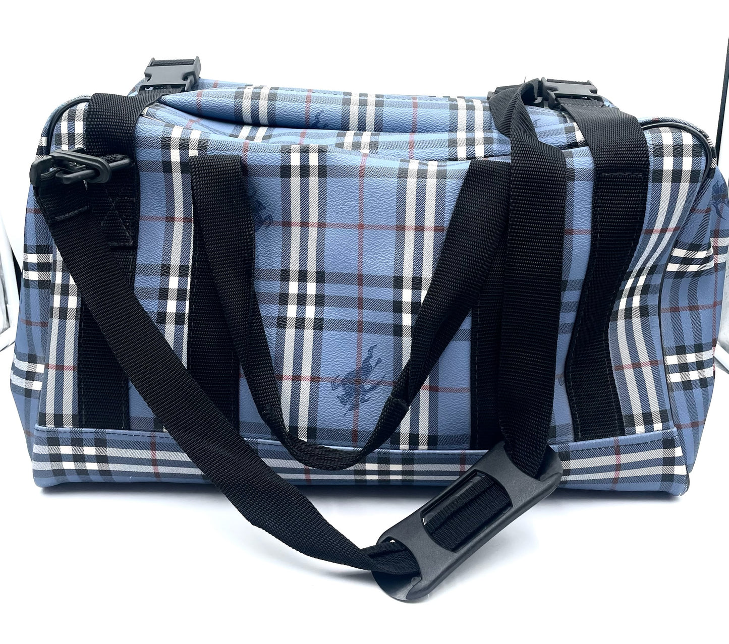 Vintage Burberry Blue Nova Check Duffle Bag