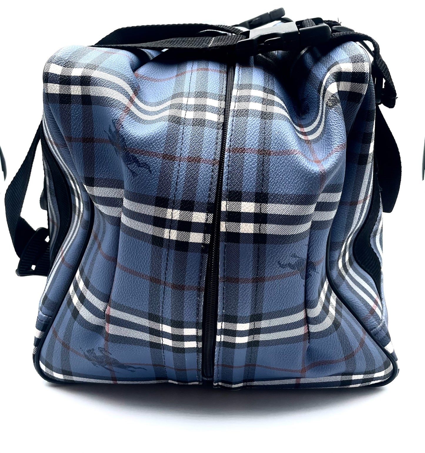 Vintage Burberry Blue Nova Check Duffle Bag