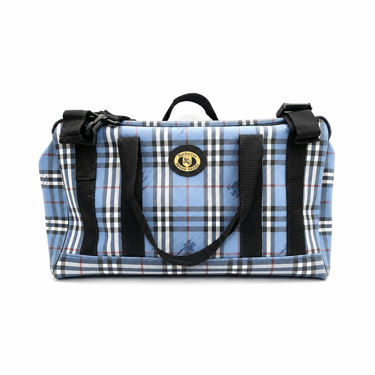 Vintage Burberry Blue Nova Check Duffle Bag