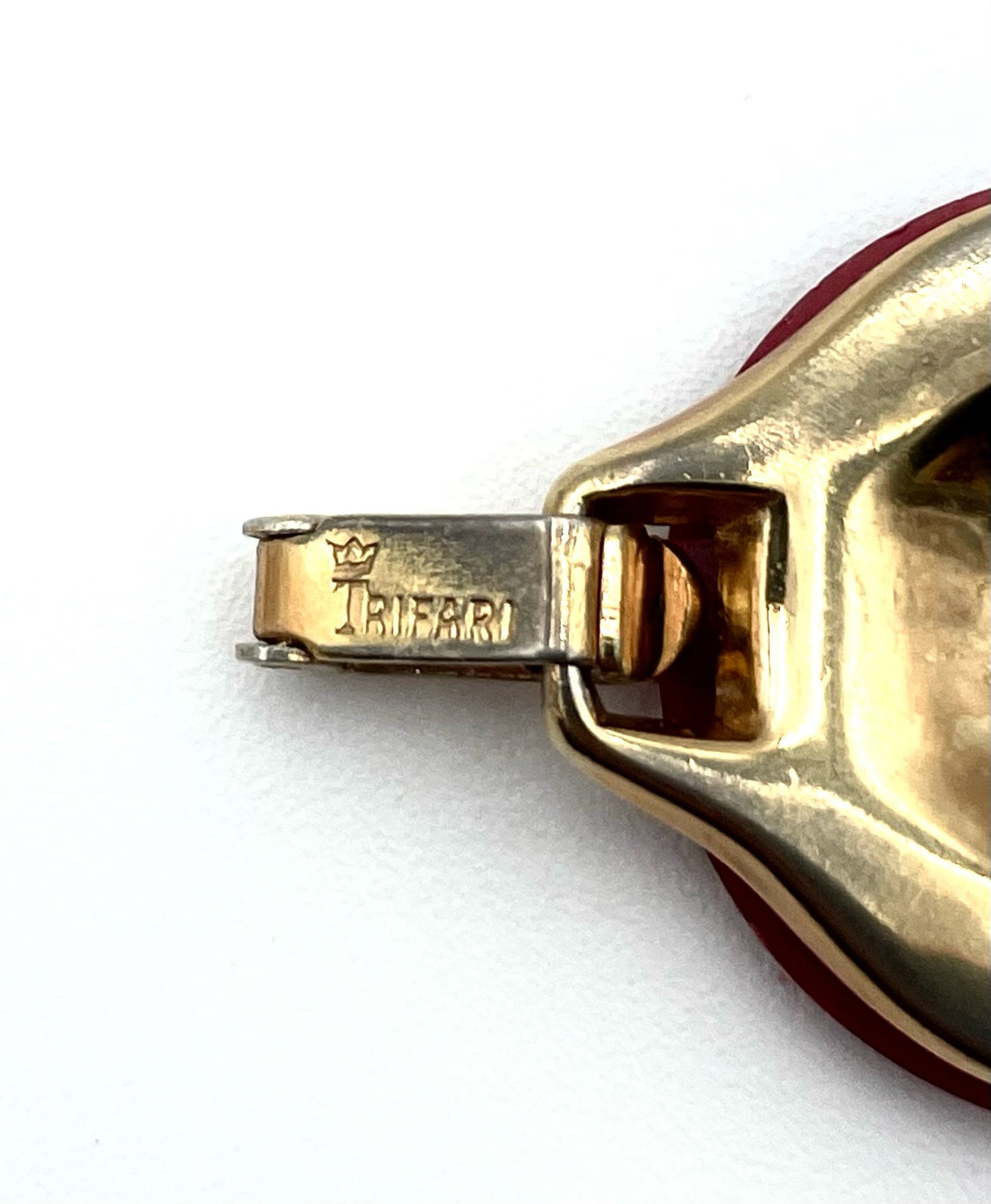 Vintage Crown Trifari Red Bracelet