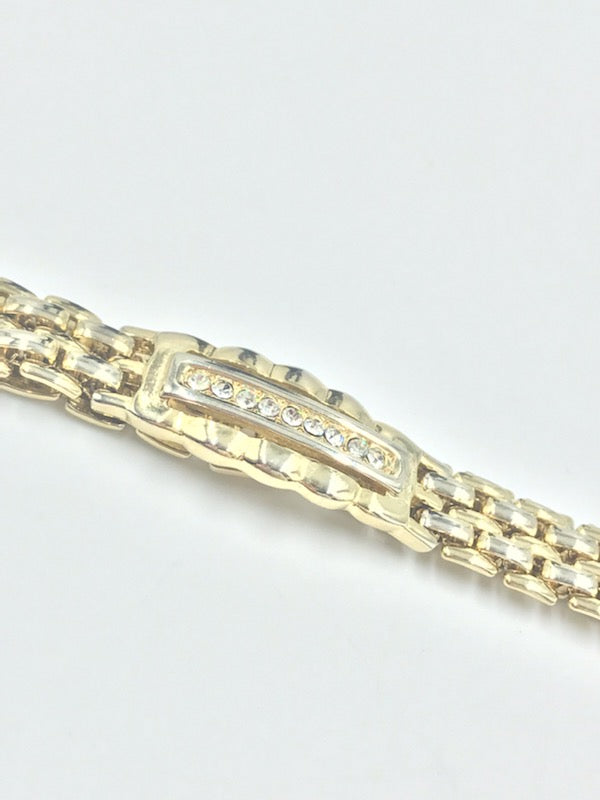 Vintage Gold Plated Rhinestone Bracelet