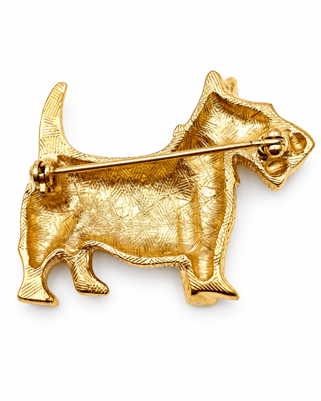 Vintage Gold-Tone Scottish Terrier Brooch