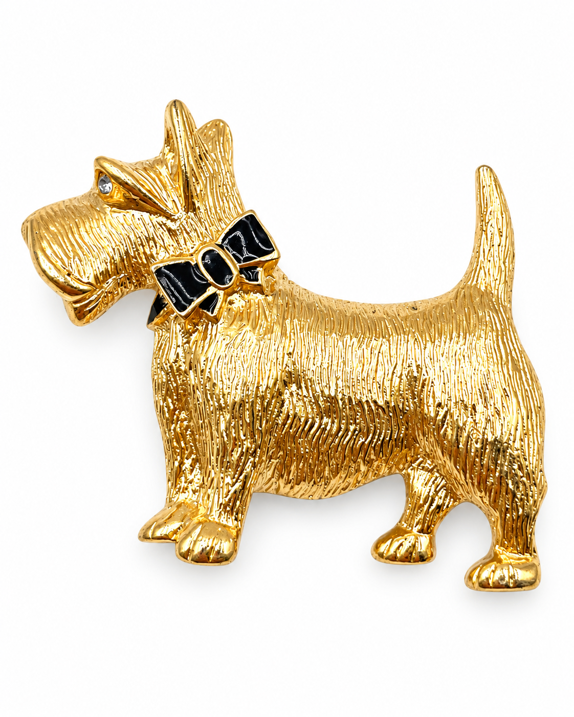 Vintage Gold-Tone Scottish Terrier Brooch