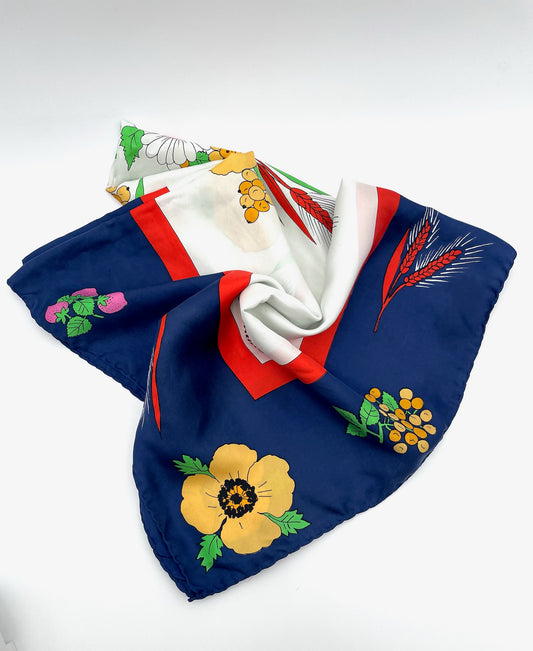Vintage Valentino Multicolor Silk Scarf