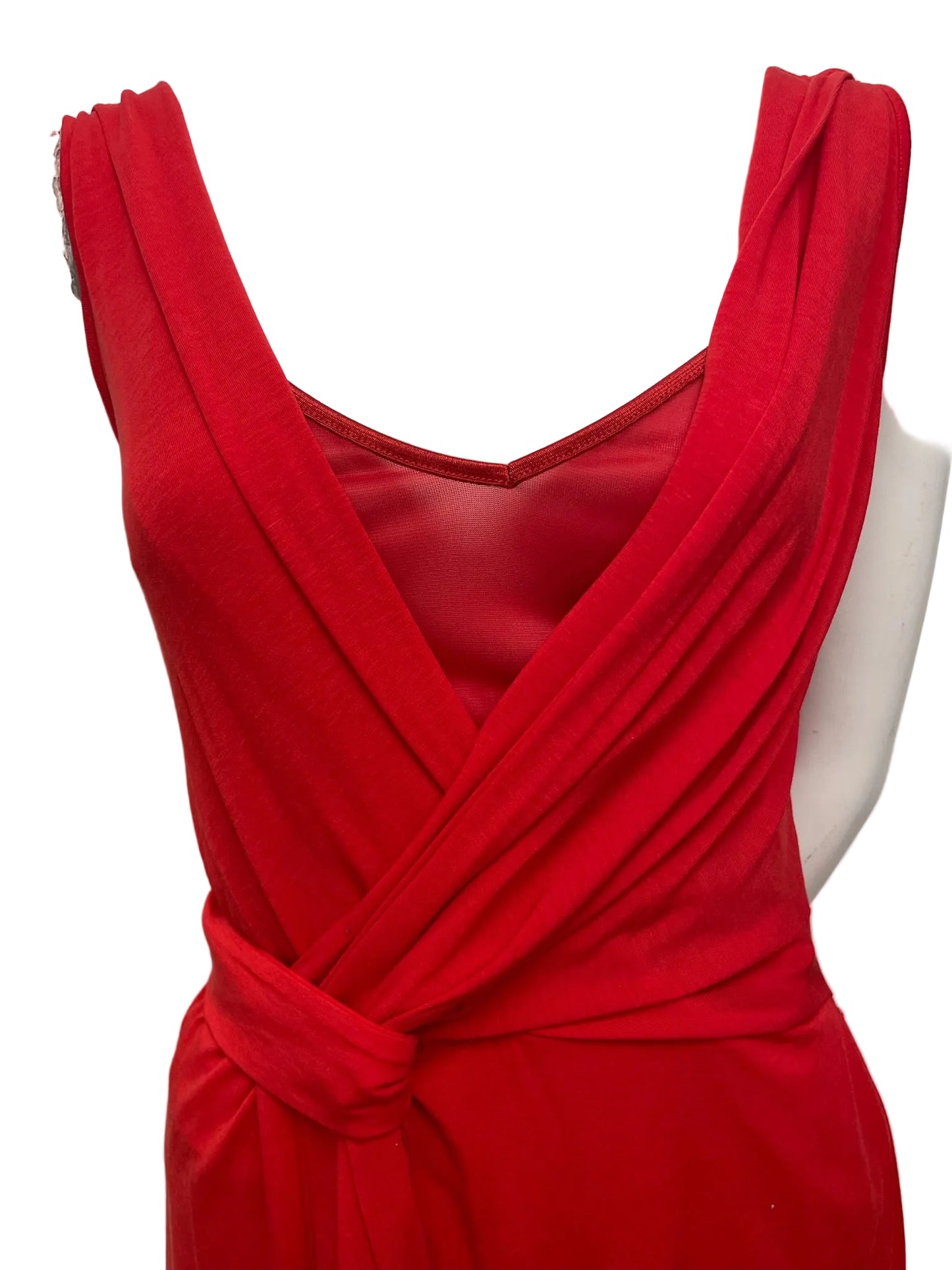 Weekend Max Mara Red Twist Dress Size S