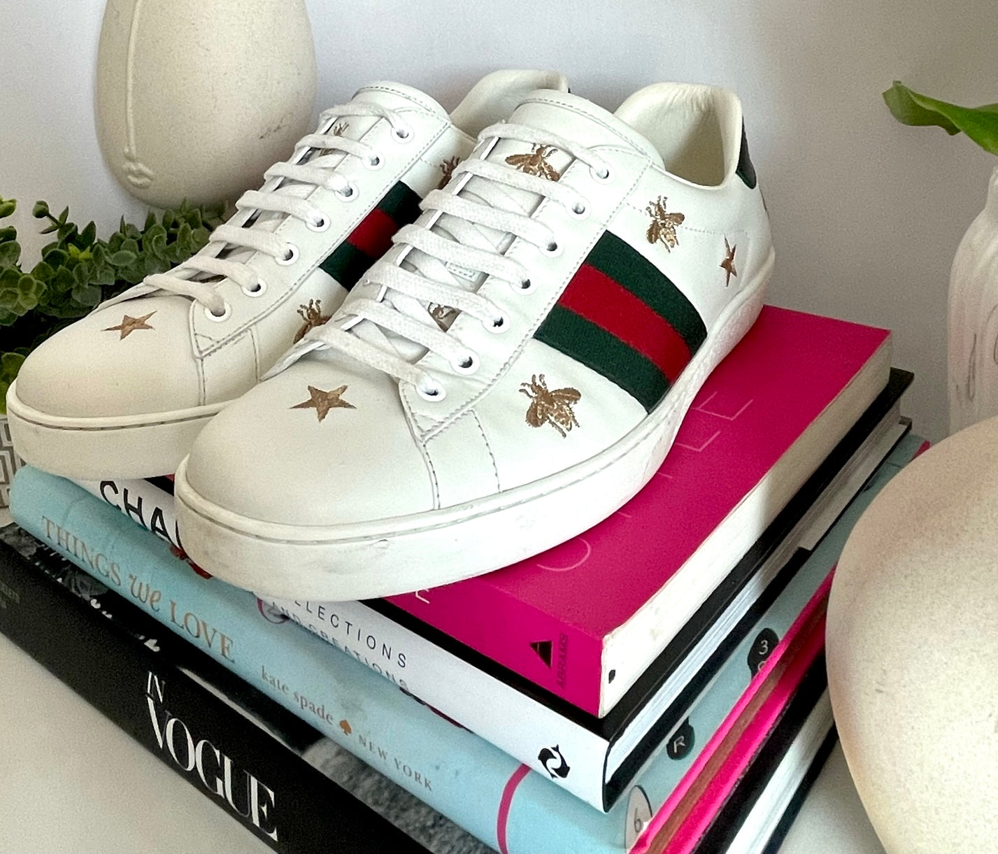Gucci Ace Embroided Sneakers Size 12.5 US Women