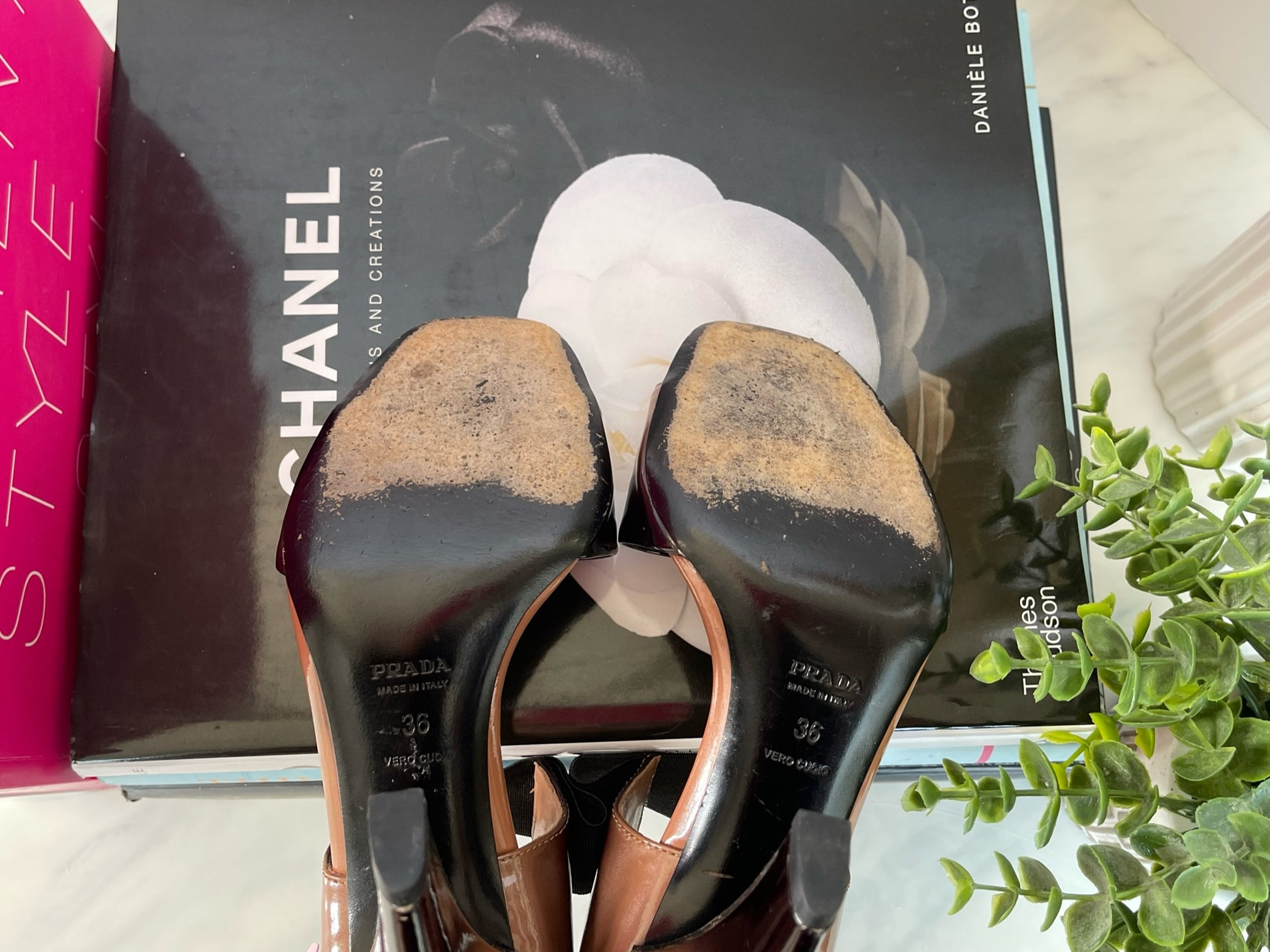 Prada open on sale toe heels