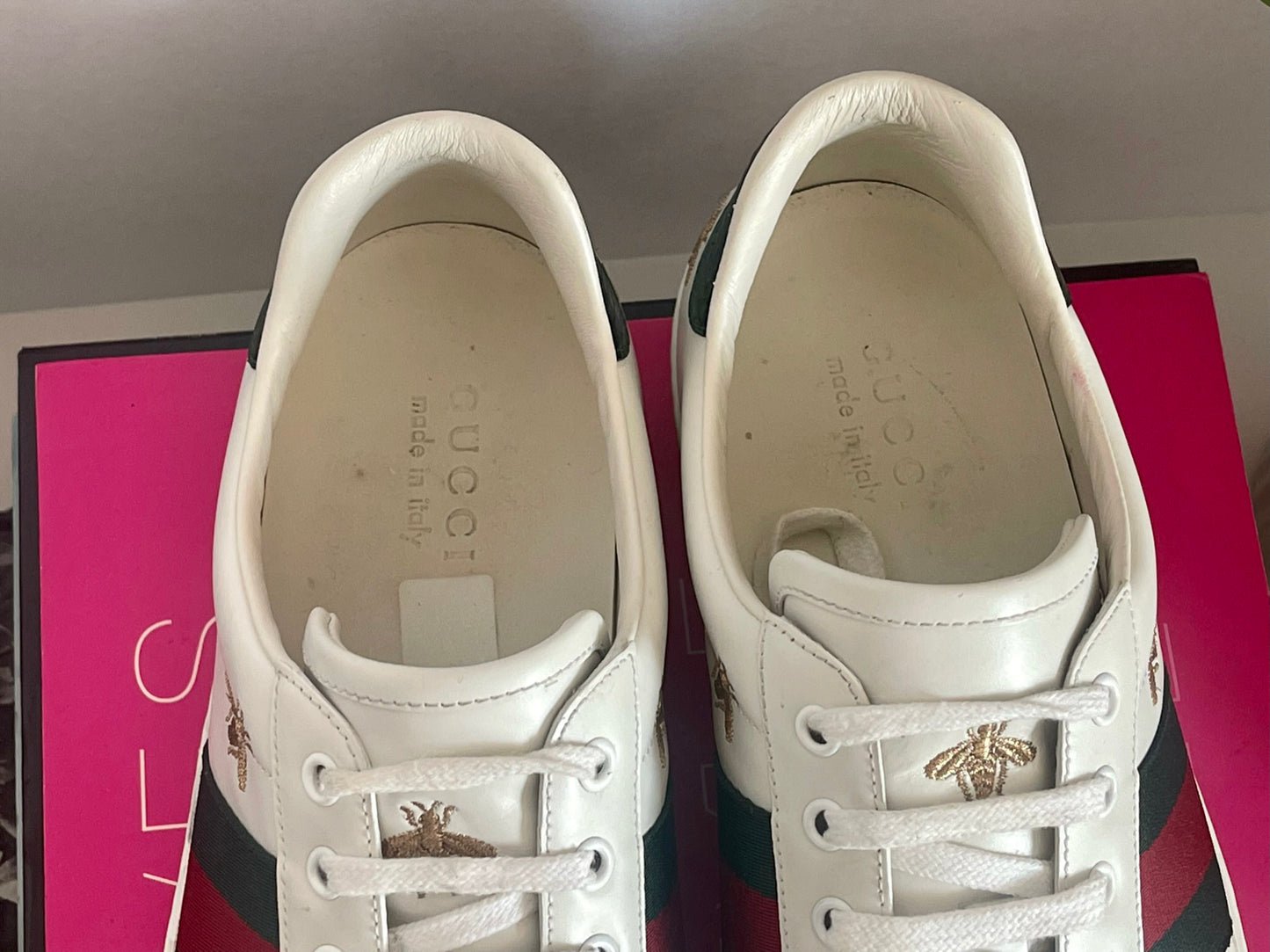 Gucci Ace Embroided Sneakers Size 12.5 US Women